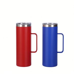 Customized 20oz Powder Coated Tumbler Stainless Steel Vacuum <b>Insulated</b> Coffee Beer Camping <b>Mug</b> With Handle - Product Image 1