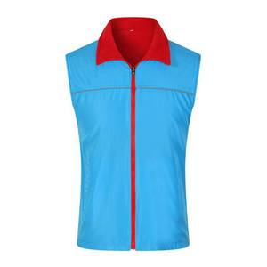 Chaleco reflectante de seguridad, color azul naranja, con cremallera, unisex, ropa de trabajo de otoño, alta visibilidad - Product Image 3