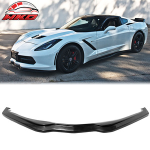Compatible con Chevrolet Corvette C7 Stingray 2014-2019, Labio de Parachoques Delantero Sin Pintar en Negro - Product Image 1