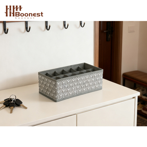 Caja Organizadora de Tela Multiusos con 12 Compartimentos <span class=keywords><strong>para</strong></span> Calcetines, Lencería, Cosméticos y Material de Oficina - Product Image 6