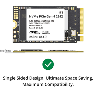 ฮาร์ดไดรฟ์แบบโซลิดสเตท <span class=keywords><strong>M</strong></span>.<span class=keywords><strong>2</strong></span> 2242 NVMe ความจุ 1TB ขายดี ความเร็วสูง PCIe3.0 สำหรับเดสก์ท็อปและแล็ปท็อป 1TB SSD - Product Image 3