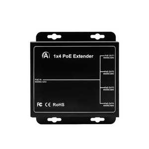 Extensor POE Gigabit de 1 Entrada y 4 Salidas, Carcasa de Aluminio, Switches de Red de 10/100/1000Mbps, Capacidad de 0.8Gbps, IEEE802.3Af/at 30W - Product Image 2