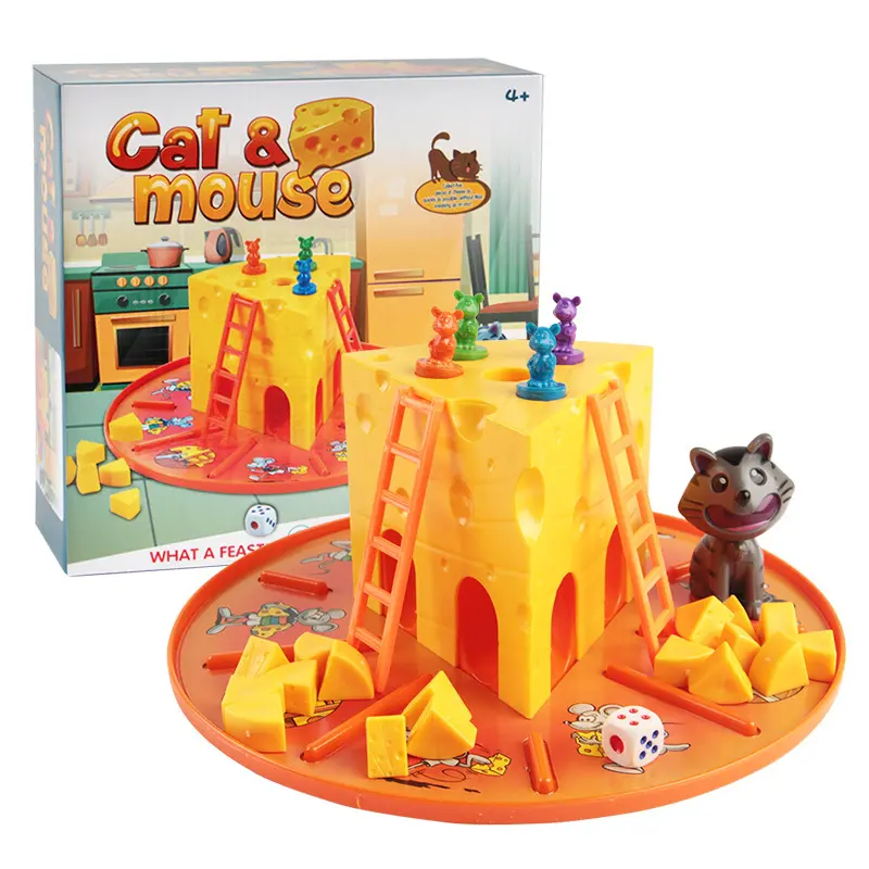 Children's early education puzzle toys, cat and mouse games, cheese battles, parent-child gatherings, interactive tabletop games
