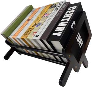 Estantería de escritorio de madera, organizador de estantes de libros de escritorio, librería inclinable de madera en la sala de estar - Product Image 1