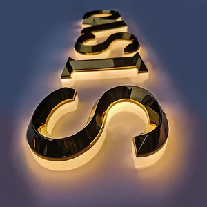 Boyang ngoài trời không thấm nước Led Logo Backlit dấu hiệu thép không gỉ gương chiếu sáng thư kênh cho công ty & Bệnh viện signage - Product Image 1