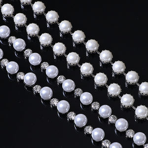 Thời Trang Pha Lê Ưa Thích <span class=keywords><strong>Rhinestone</strong></span> Chuỗi Trims Với Ngọc Trai Pha Lê <span class=keywords><strong>Rhinestone</strong></span> Đá May Trên Chuỗi Cup Cho Túi Xách May Mặc Và Tự Làm Ăn Mặc - Product Image 5