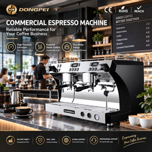 Máquina de Café Espresso Comercial de 2 Calderas con Bomba Rotativa Importada para Cafetería, Restaurante CRM3120C de 2 Grupos - Product Image 1