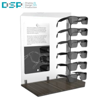DSP Vietnam Factory Wholesale Meilleur prix Présentoir à lunettes en acrylique à 6 cadres pour comptoir, présentoir à lunettes de soleil pour magasins de détail