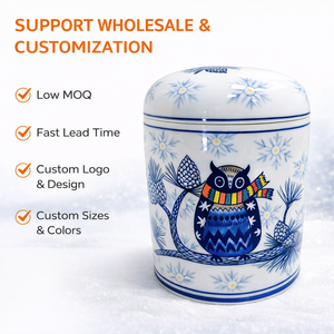 Urne funéraire en céramique pour animaux de compagnie, prix d'<span class=keywords><strong>usine</strong></span>, peinte à la main, urnes commémoratives pour chiens et chats, petit récipient souvenir pour les cendres des animaux bien-aimés - Product Image 6