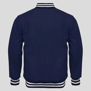 Veste universitaire bleu marine pour homme, style preppy, col rabattu, coupe classique, bouton unique, couleur unie, idéale pour l'automne, en vente - Product Image 2