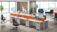 Mobilier de bureau moderne personnalisé poste de travail ouvert poste de travail du personnel bureau solution de poste de travail modulaire pour 2 4 6 8 personnes