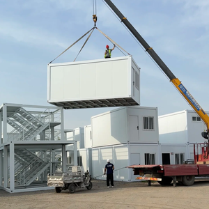 Fabrication de maison conteneur à structure en acier bleue à structure plate bon marché facile à assembler maisons préfabriquées 2m * 4m de pièces simples - Product Image 2