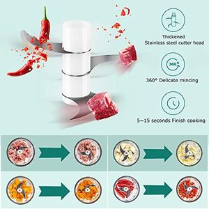 Mini Electric Baby Food <b>Vegetable</b> Meat <b>Chopper</b> with Stainless Steel Blade and Garlic Peeler Eco-Friendly - Product Image 3