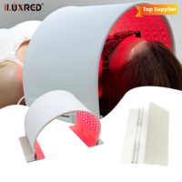 Masque de luminothérapie rouge ILUXRED 240 LEDS, appareil facial infrarouge portable en silicone pour le visage et le cou