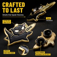 Großhandel Niedliche Katzen-Emaille-Brosche mit englischem inspirierendem Zitat, Zinklegierung, weiche Emaille, Glücksbringer, Haustier-Revers-Accessoire, Geschenk