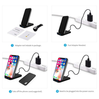 Support de chargeur sans fil 15W à 2 bobines avec ventilateur de refroidissement, charge rapide pour téléphone portable, prix d'usine