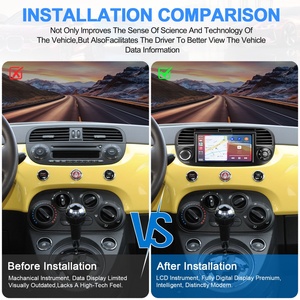 Navihua 7 Inch IPS Touch Screen Car <b>Stereo</b> Linux Navigation <b>System</b> Wireless Carplay Androidauto Car Radio for Fiat 500 2007-2015 - Product Image 2