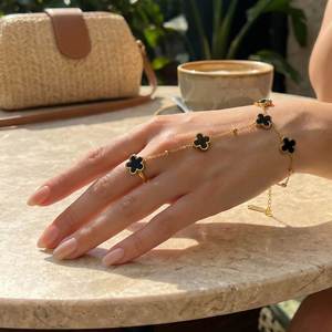 <b>Bracelet</b> Women's Cuir Viral Marketing Potential Wholesalers Two Tone Plating Holiday Gift Stainless Steel Original Color - Product Image 2