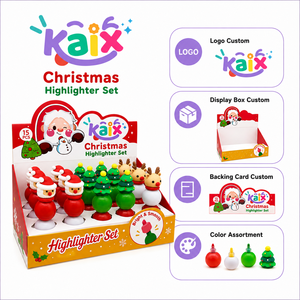 KAIX Lindo Set de Marcadores Kawaii 2 en 1, Marcador Líquido que No Mancha y Delineador Luminoso para Notas y Diario - Product Image 2