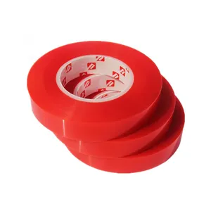 Produttori cinesi nastro adesivo acrilico biadesivo in pet pellicola rossa nastro adesivo trasparente jumbo roll