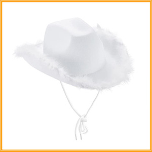 Sombreros de estilo occidental rosa para mujer y niña, sombrero de Fedora enrollado, sombrero de vaquero de playa con borde de pluma - Product Image 6