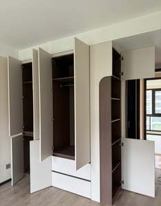 Armoire de chambre à coucher moderne avec tiroirs et étagères pour les chambres d'appartements - Product Image 2