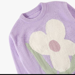 Suéter de Punto Personalizable para Otoño e Invierno, Manga Larga, Pantalones Largos, Media Felpa, Ropa de Casa, Logotipo Personalizable, Tejido Cálido - Product Image 5