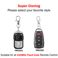 433MHz Code fixe universel porte de Garage/porte télécommande émetteur de commande duplicateur Code Grabber