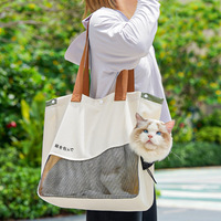 Sac de transport pour chat en promotion, sac à bandoulière portable pour animaux de compagnie, sac à main pour petits chiens et chats, accessoires de voyage et de promenade