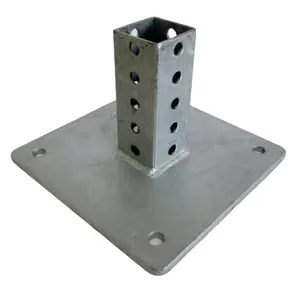 Galvanized Square Sign Post base