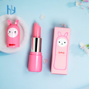Cartone animato coniglietto 3.5g balsamo per le labbra tubi rosa <span class=keywords><strong>verde</strong></span> giallo balsamo contenitori cosmetici imballaggio con scatola - Product Image 4