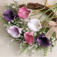 Mini Calla Lily en EVA, style INS, décoration en gros, fleur artificielle pour mariage, décoration de la maison, fête de mariage, fleur à main, nouveau produit