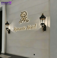 Lettres lumineuses 3D personnalisées en acier inoxydable de qualité supérieure, enseigne rétroéclairée à LED avec halo inversé, logo mural pour entreprise, décoration commerciale