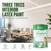 Peinture latex intérieure double anti-moisissure Three Trees pour bureaux, salles de réunion, bâtiments commerciaux, finition murale inodore et sûre