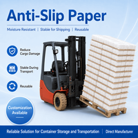 Feuille de papier kraft antidérapante, haute friction, sur mesure, écologique et recyclable pour l'emballage logistique et d'entrepôt