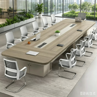 Bar Şeklinde Minimalist Modern Ofis/Konferans Salonu Konferans Masası Melamin Malzeme 6-10 Kişilik Oturma Kapasitesi