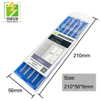 Aguja de tungsteno de 150mm/175mm para soldadura TIG WL20 cabeza azul lantano electrodo de tungsteno soldadura por arco de argón