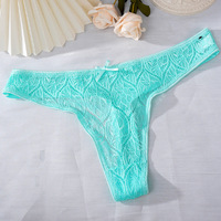 Vente en gros 2026 String pour femme taille basse en dentelle respirante, Culotte pour femme respirante, Couleur unie