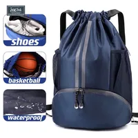 Sac de rangement portable à cordon pour ballons de sport (basket, football, natation, chaussures de foot) D5693