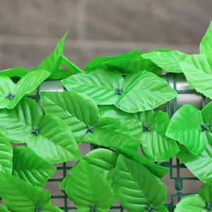 Clôture murale végétale artificielle en plastique, feuilles vertes, décoration de balcon extérieur, écran de feuillage haute simulation - Product Image 1