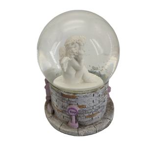 Personalizado 100mm resina Ángel globo de nieve Musical meditación artesanía religiosa recuerdo con tema religioso - Product Image 4