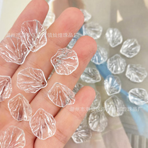 Perles en acrylique en forme de coquillage, transparentes, blanches, de forme irrégulière, pour la fabrication de bijoux, perles en vrac, accessoires de bricolage - Product Image 1