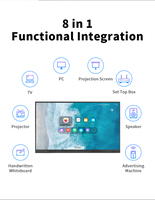 Écran tactile interactif numérique RioTouch 75 pouces IFP Android 14 pour les entreprises sans projecteur, écran plat interactif