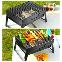Barbecue portable pliable en acier inoxydable résistant à la chaleur, avec grille amovible, pour charbon de bois – Offre spéciale