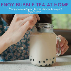 Ingredientes de té de burbujas masticables con perlas de tapioca con sabor empaquetados en bolsas patrón redondo para la venta