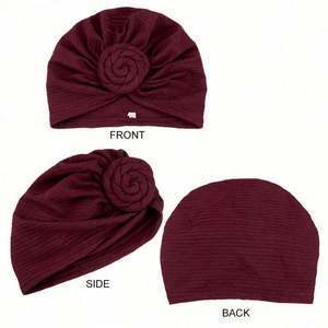 Vente en gros RTS Turban africain pour femme, pré-noué, en polyester, couleur unie, multifonctionnel, pour l'extérieur - Product Image 3