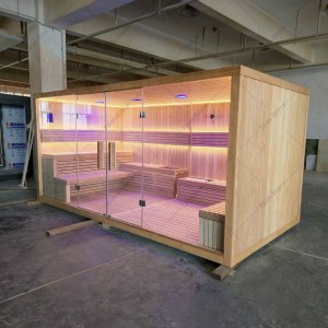 Boyce ngoài trời tuyết tùng phòng tắm hơi chuyển đổi ghế ngồi 12KW ướt hơi nước thông rắn gỗ Bảng điều khiển phụ kiện cho biệt thự thư giãn - Product Image 1