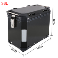 JFG 36L Boîte latérale de moto en aluminium sur mesure, surface argentée, ensembles de boîtes à bagages pour Triumph Tiger 900 2020