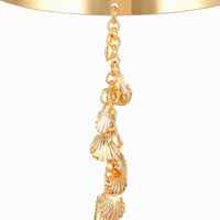 Bracelet manchette ChuYao avec pendentif coquillage pour femme, en alliage, serti clos, tendance, vente en gros, fabrication d'échantillons