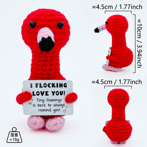 Juguete <span class=keywords><strong>de</strong></span> Ganchillo Hecho a Mano, Adorable Figura <span class=keywords><strong>de</strong></span> Dibujos Animados, Decoración <span class=keywords><strong>de</strong></span> Escritorio, Regalo Festivo, Tiburón con Espada, Pequeño Sol con Tarjeta, Gatito Gris - Product Image 4